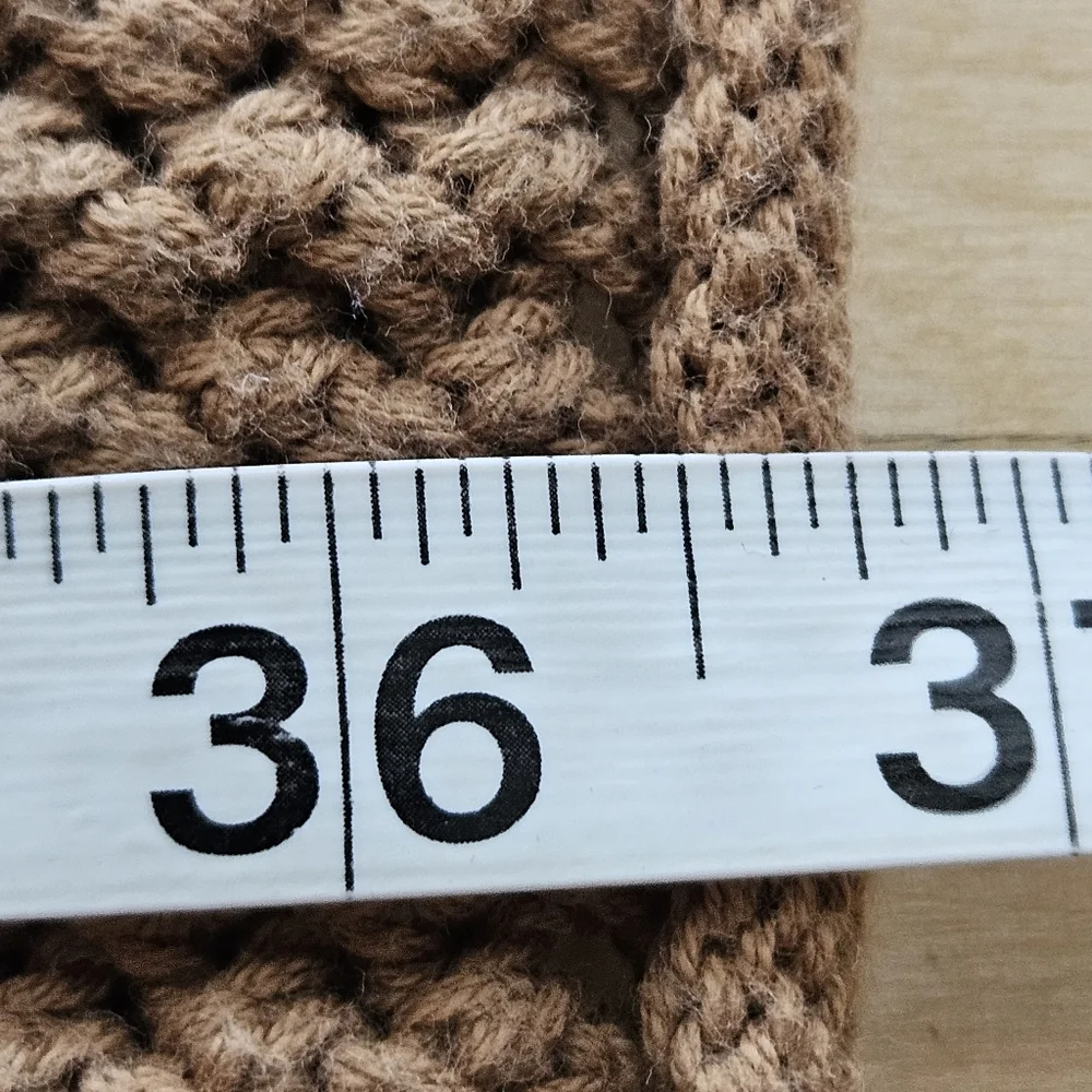 Aerie Sleeveless Crochet Knit‎ Brown/Tan Dress Sz Large Beach Summer Boho